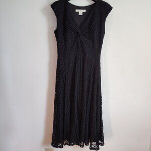 Ladies SZ 4 Evan Picone Lace Little Black Dress